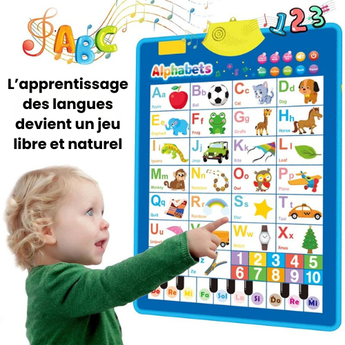 Tableau éducatif interactif 6 en 1